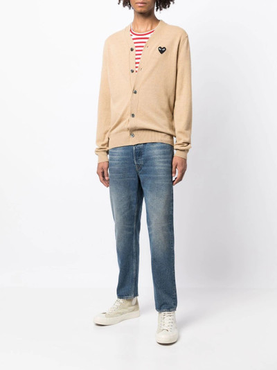 Comme des Garçons PLAY heart logo patch cardigan outlook