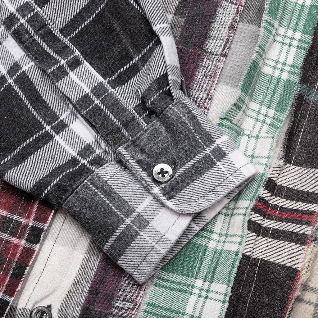 FLANNEL SHIRT RIBBON WIDE REFLECTION SHIRT - ASSORTED - 5