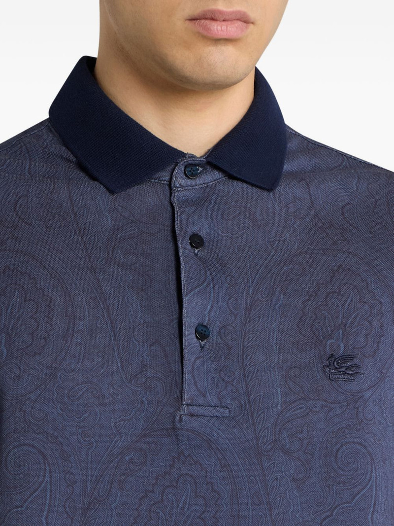 arnica-motif cotton polo shirt 4