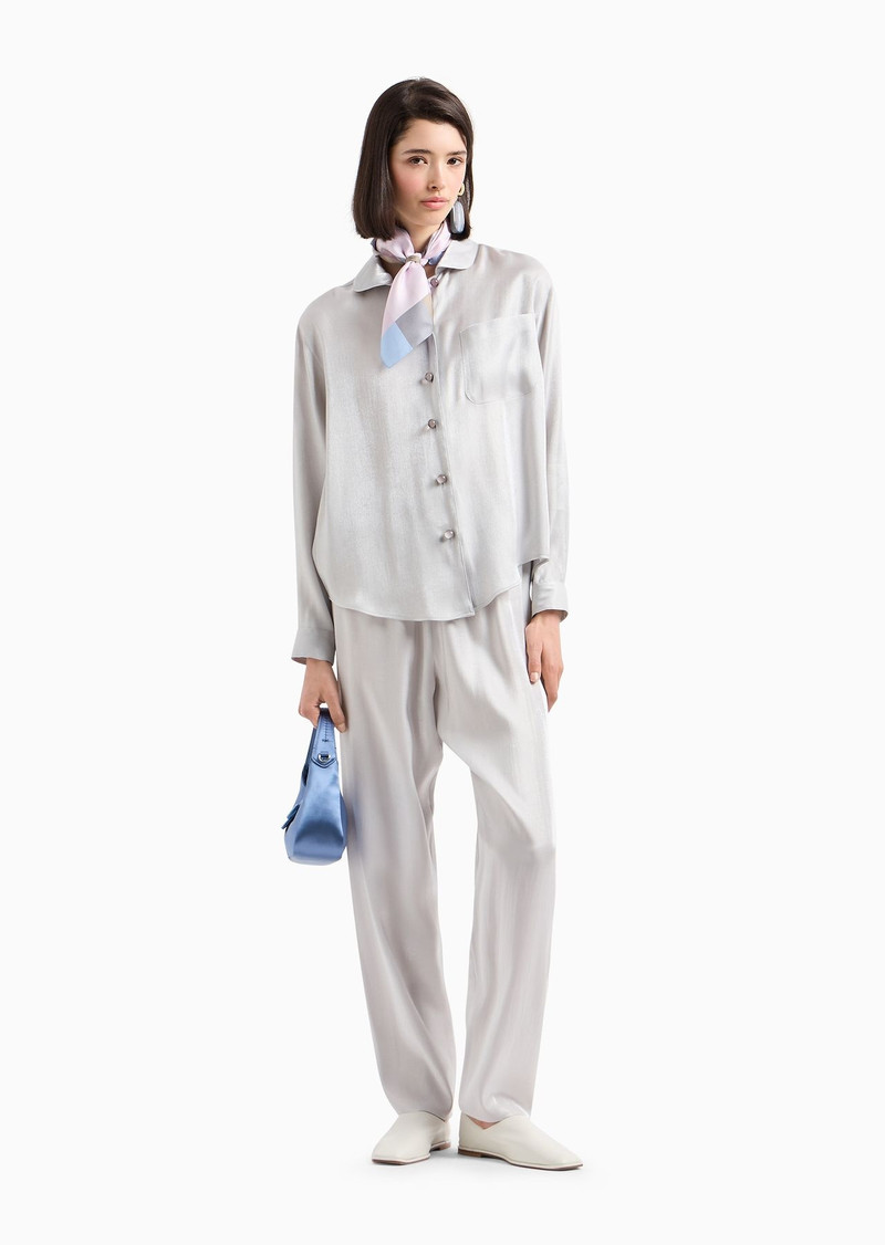 EMPORIO ARMANI Shirt in trilobal fabric with patch pocket outlook