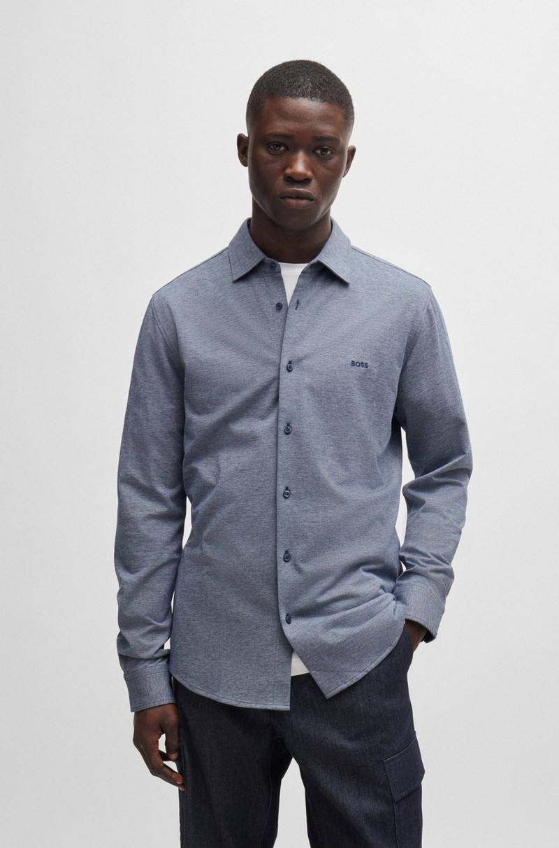 MELANGE COTTON PIQUÉ의 SLIM-FIT SHIRT 2