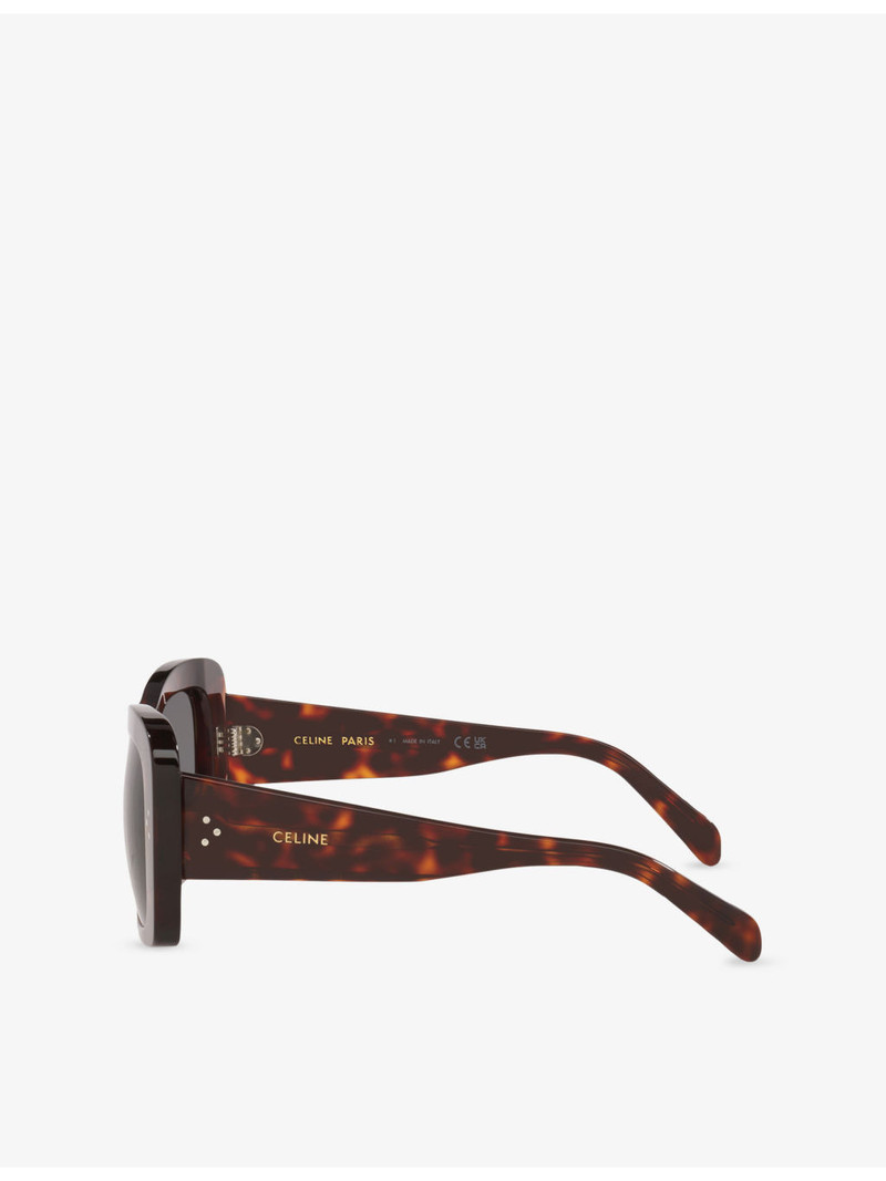 CL40321I 3-Dots Square-Frame Tortoiseshell Acetate Sunglasses 2