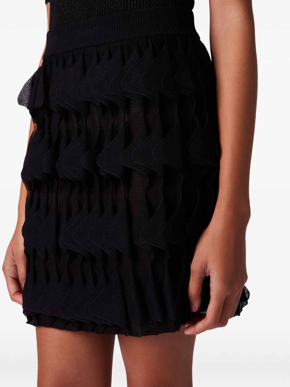 geometric-pattern mini skirt - 4