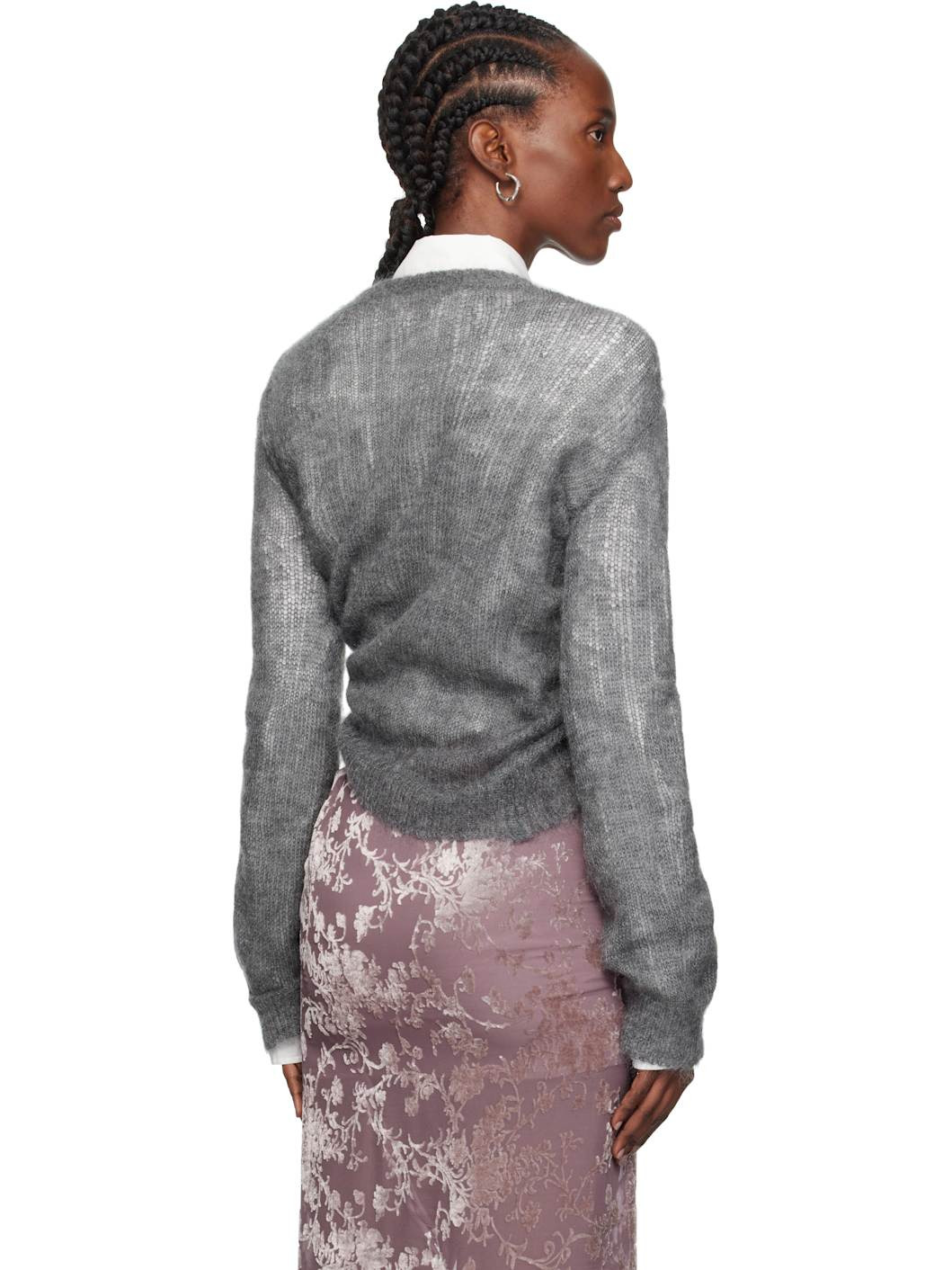 Gray Zinaida Drawstring Sweater - 3