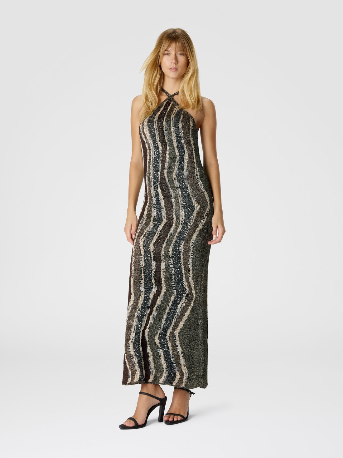 Long Dress with Wave Pattern - 2