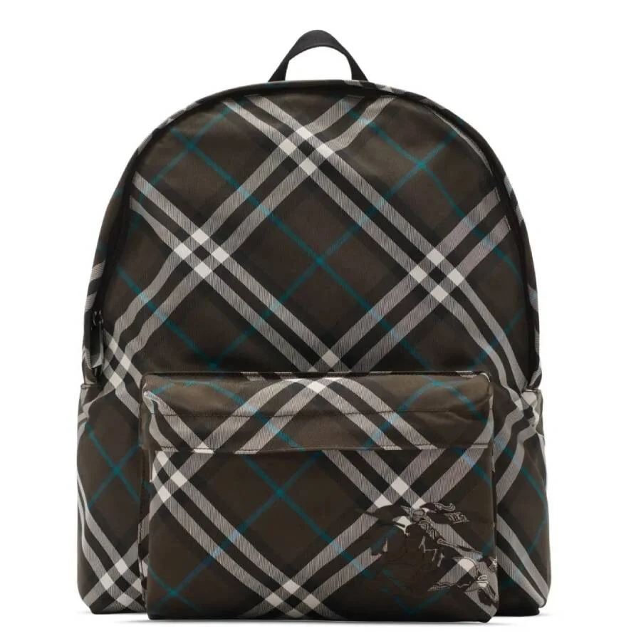 Burberry Embroidered Fabric Check Backpack - 1