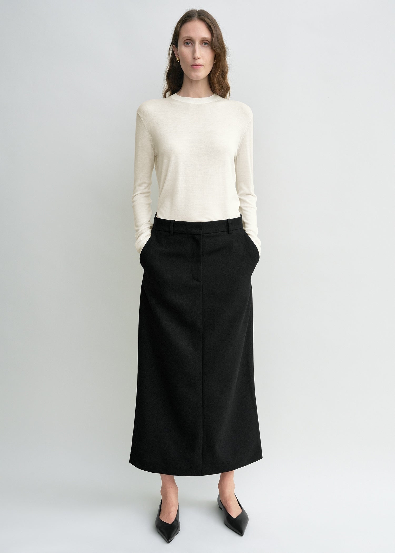 Fine crew knit ecru - 3