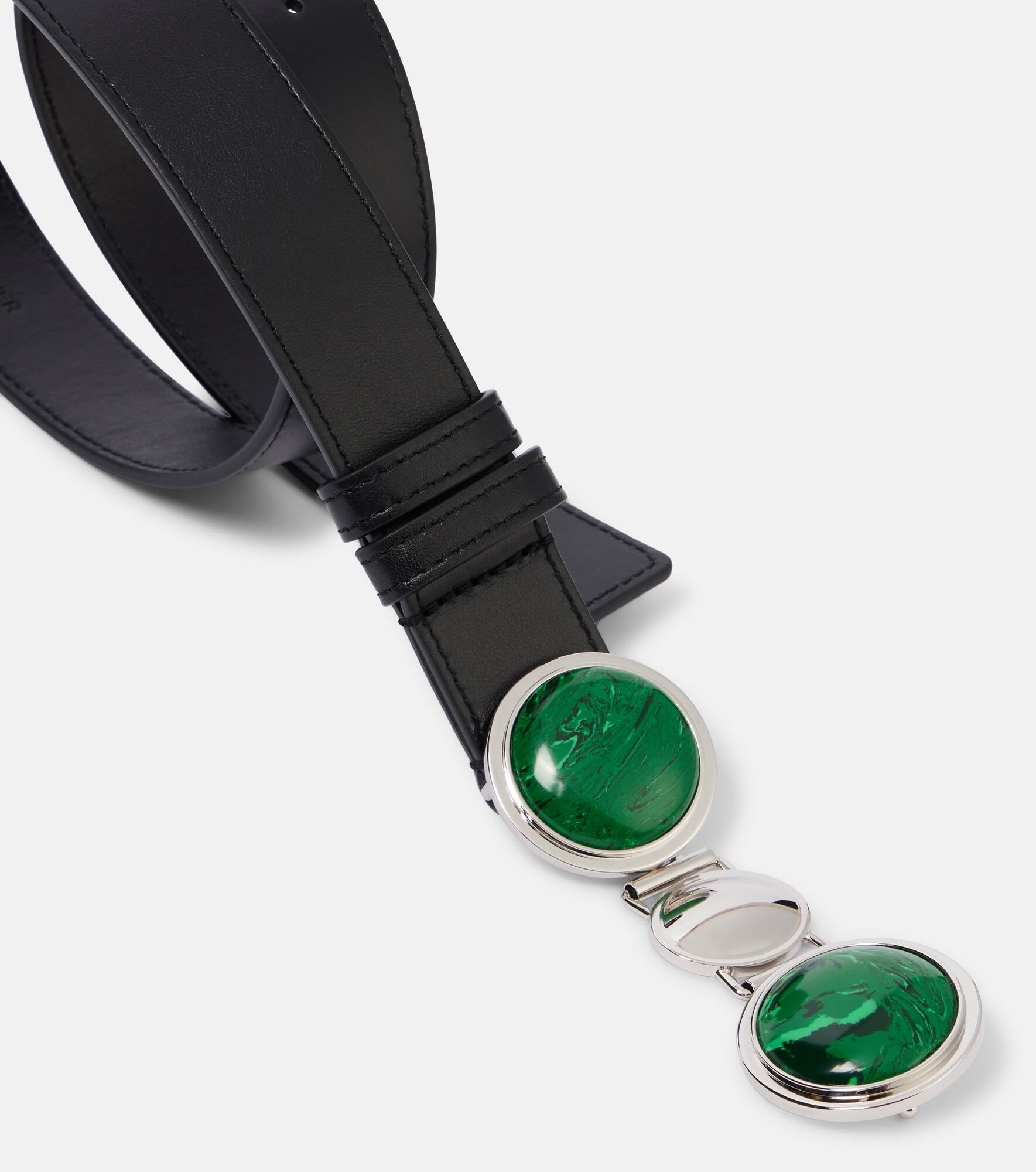 Grange embellished leather belt - 3