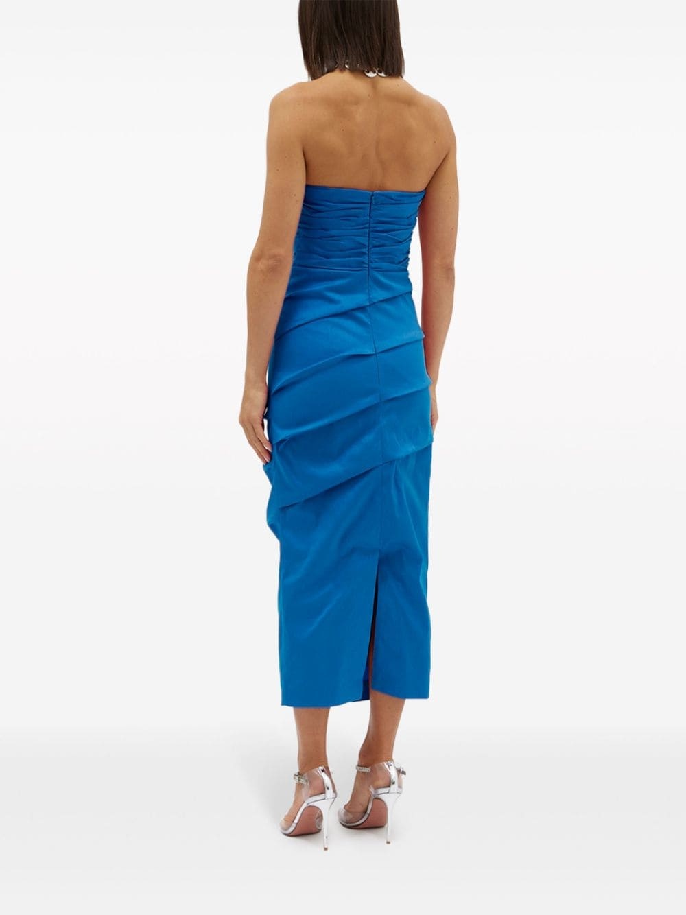 Cheri asymmetric-neck dress - 4