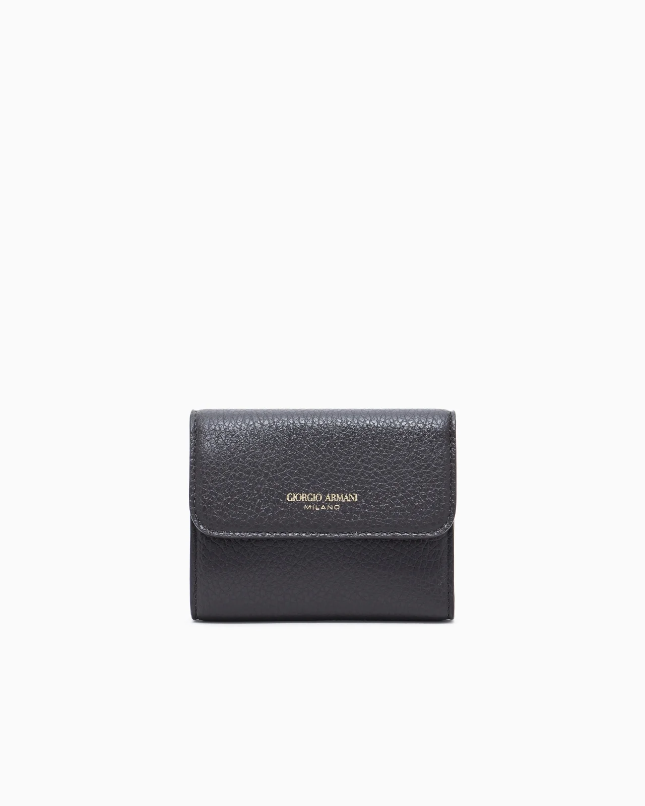 TRIFOLD WALLET IN PEBBLED CALFSKIN - 1