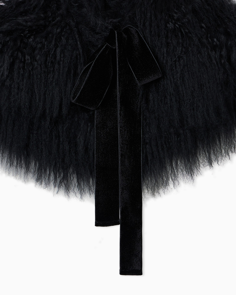 EMPORIO ARMANI CURLY MONGOLIAN LAMB FUR COLLAR outlook