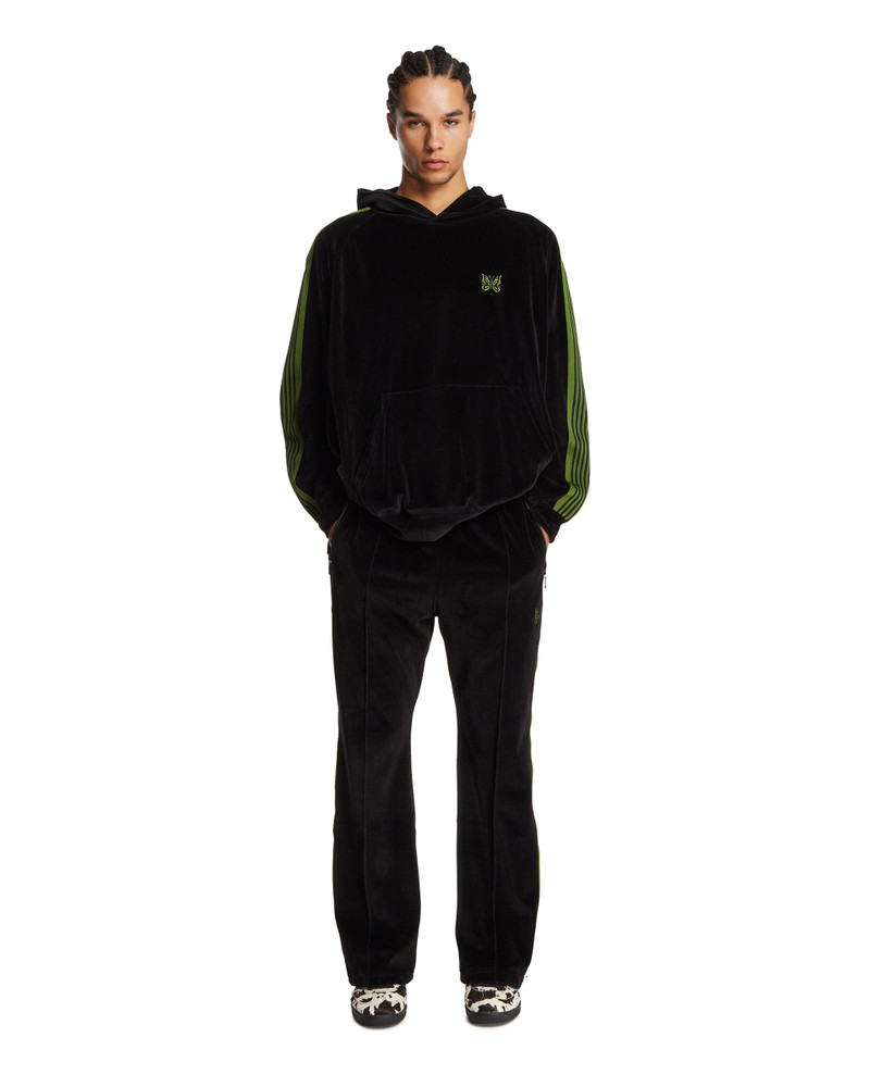 NEEDLES Black Velvet Hoodie outlook