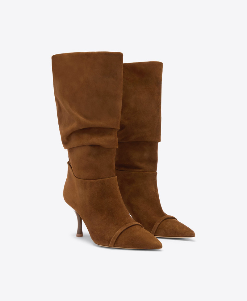 MALONE SOULIERS Isley 70 Brown Suede Tall Boots outlook