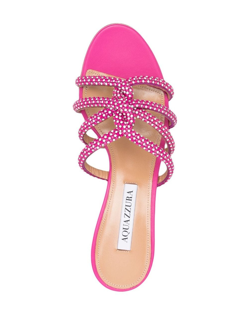 crystal-embellished leather mules 4