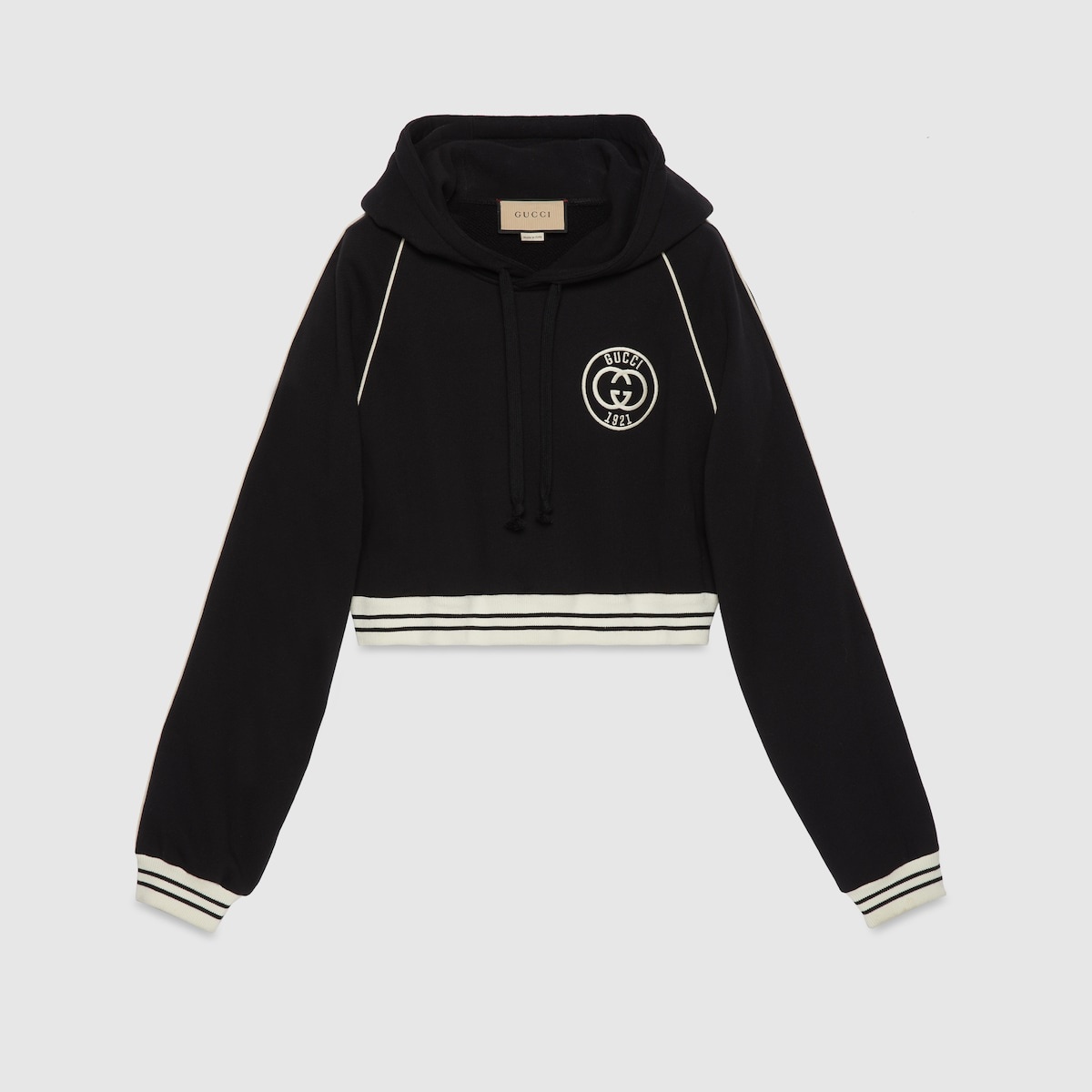 Cotton jersey hooded sweatshirt - 1