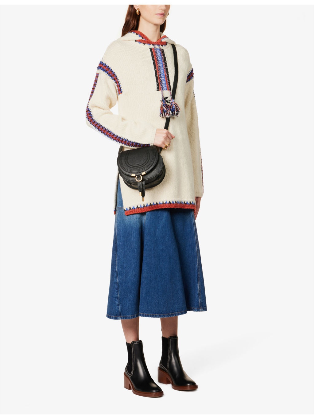 Marcie small leather saddle bag - 2
