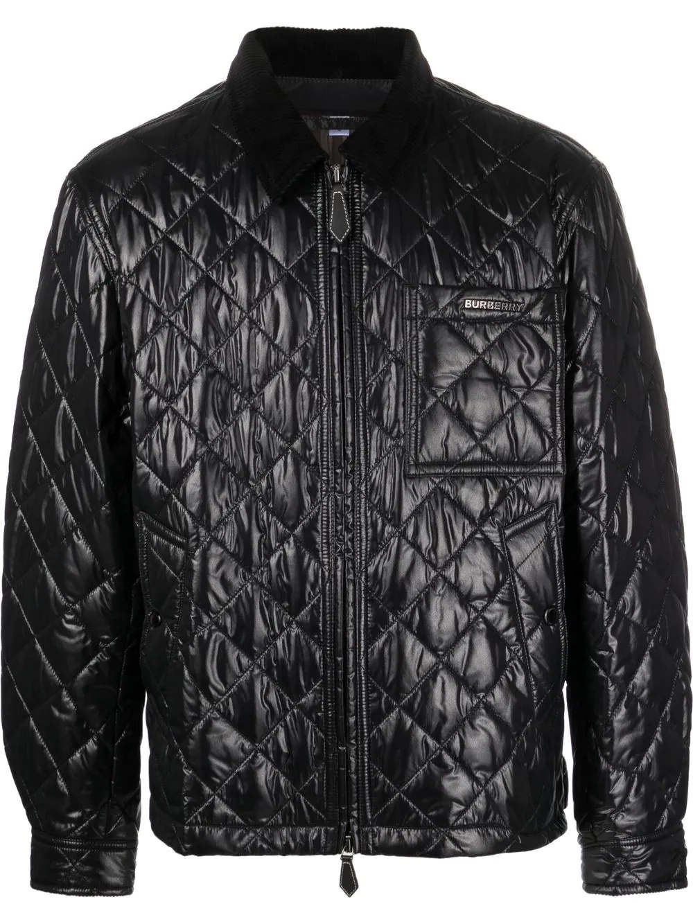 diamond-quilted bomber jacket - 1