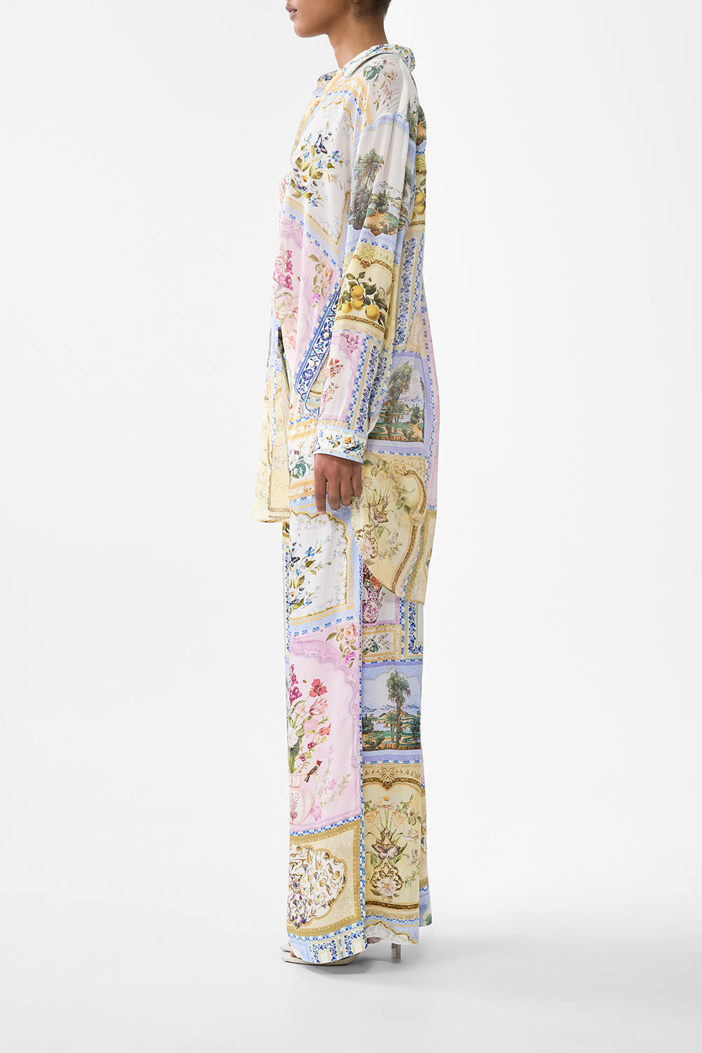 WIDE LEG WAISTED PANT - 4