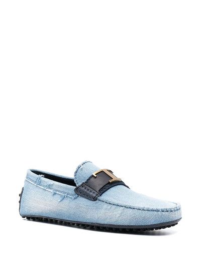 Tod's Gommino denim loafers outlook