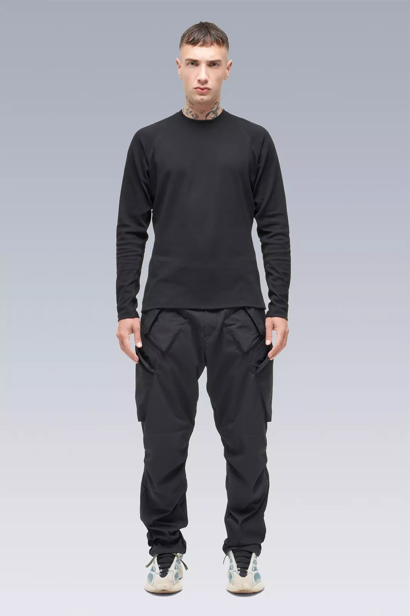 S27-PR Cotton Rib Longsleeve Shirt Black 1