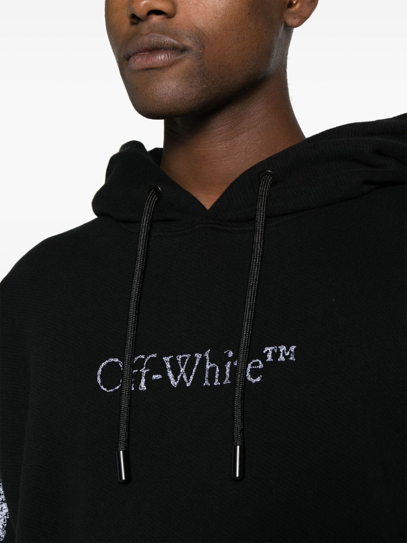 Diag Stripe-embroidered cotton hoodie 5