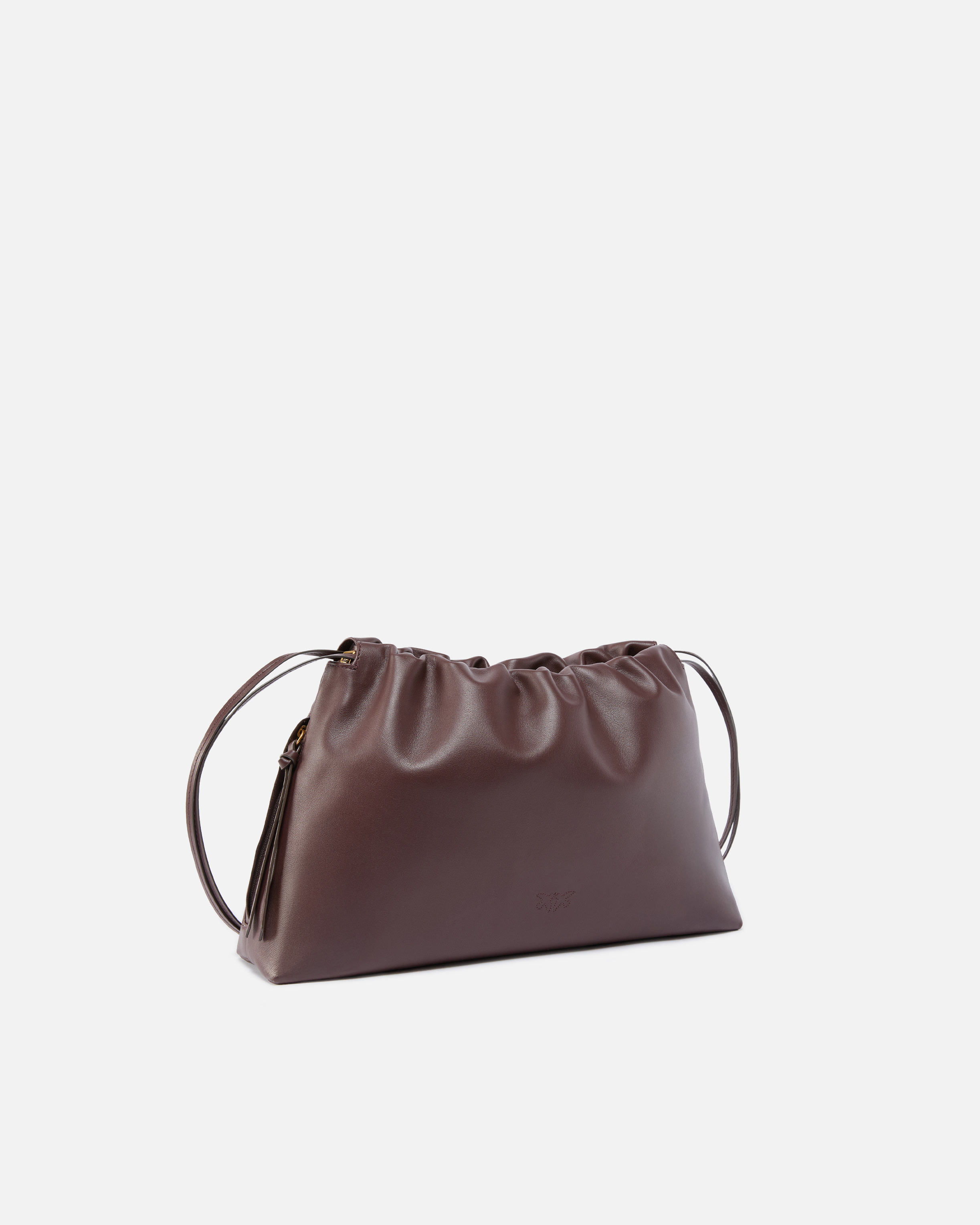 LARGE SHOULDER CLUTCH IN LEATHER WITH LOVE BIRDS LOGO - 2