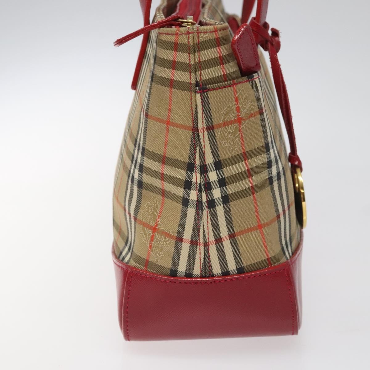 Burberry Nova Check Hand Bag Canvas Beige - 4