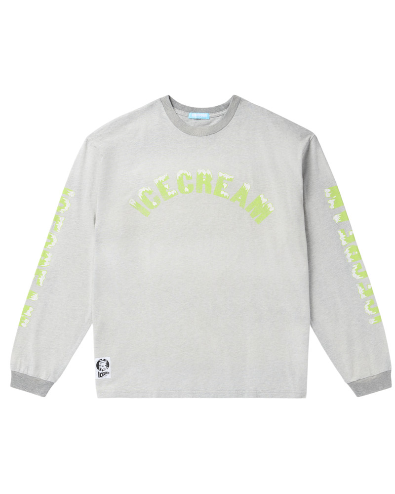 DAMAGED COTTON LS T-SHIRT RUNNING DOG 1