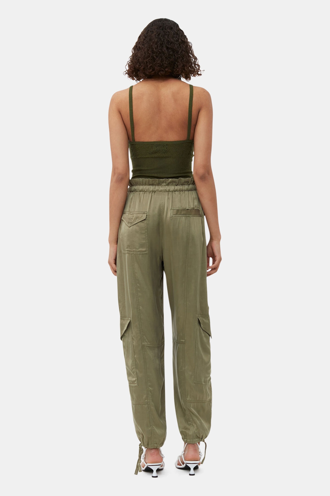 WASHED SATIN PANTS - 3