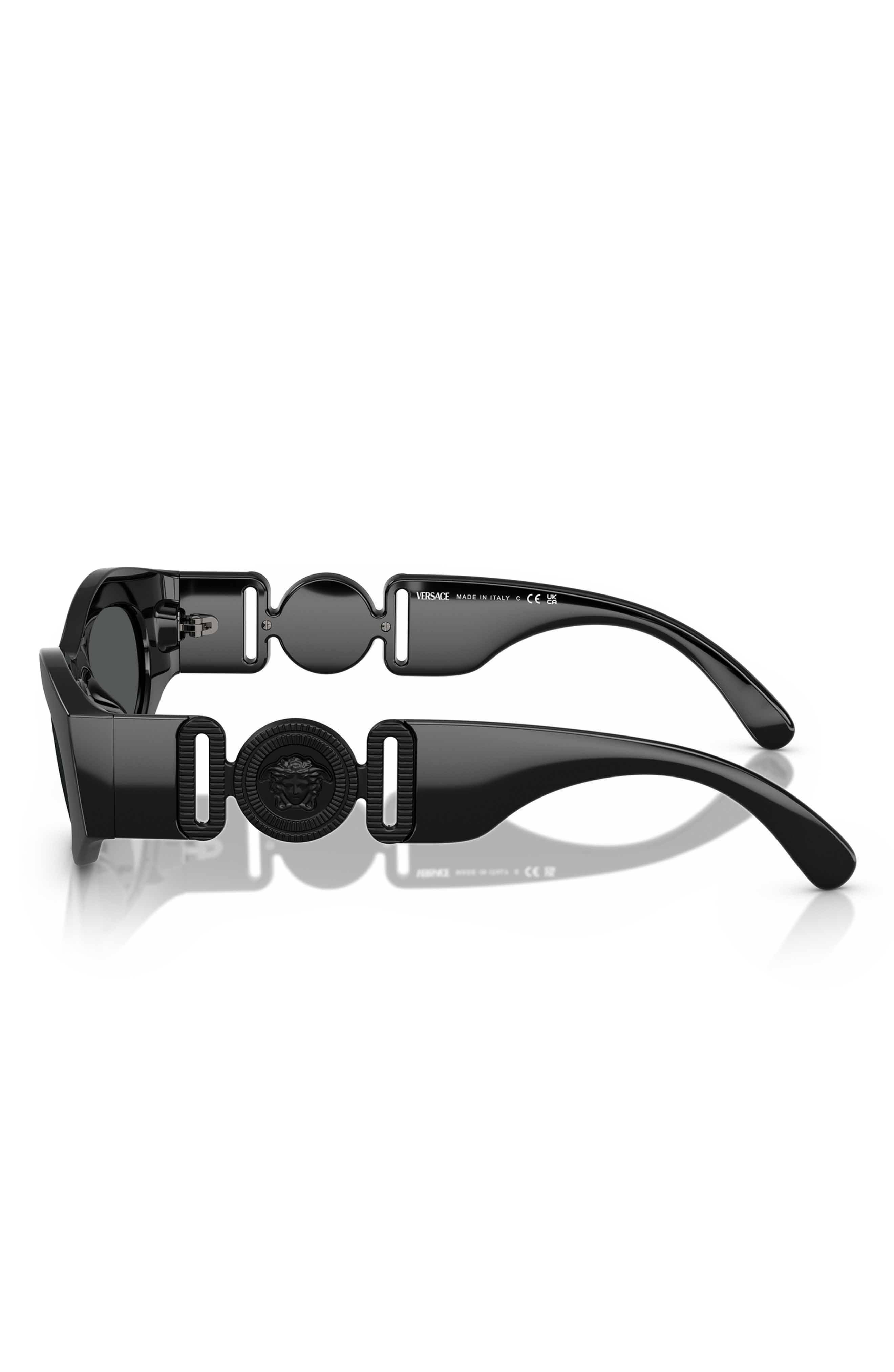 Versace 51mm Oval Sunglasses in Black at Nordstrom - 3