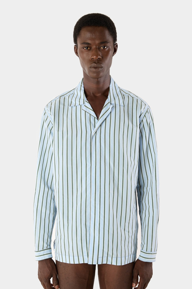 SUNNEI REGULAR SHIRT / green & blue stripes outlook