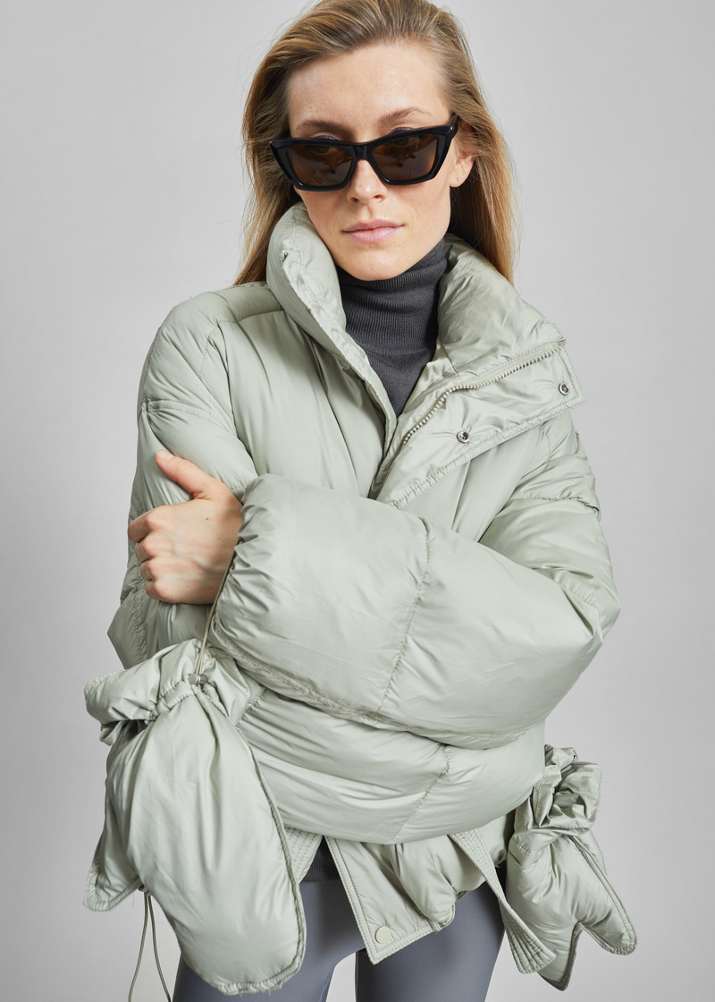 Moena Puffer Jacket & Accessories Set - Sage 9