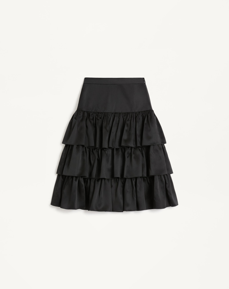 SATIN RUFFLE SKIRT— 1