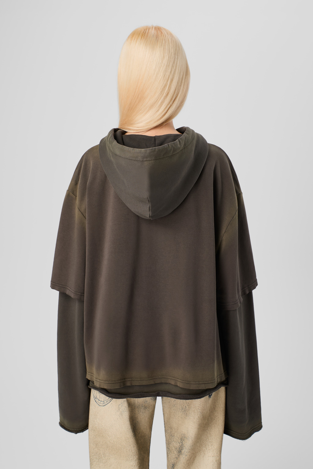 Faded black Organic Cotton Hoodie - 3