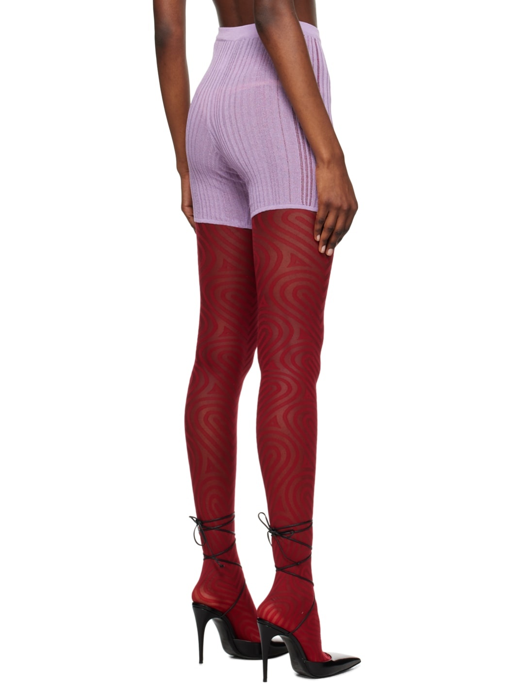 Purple Elasticized Shorts - 3