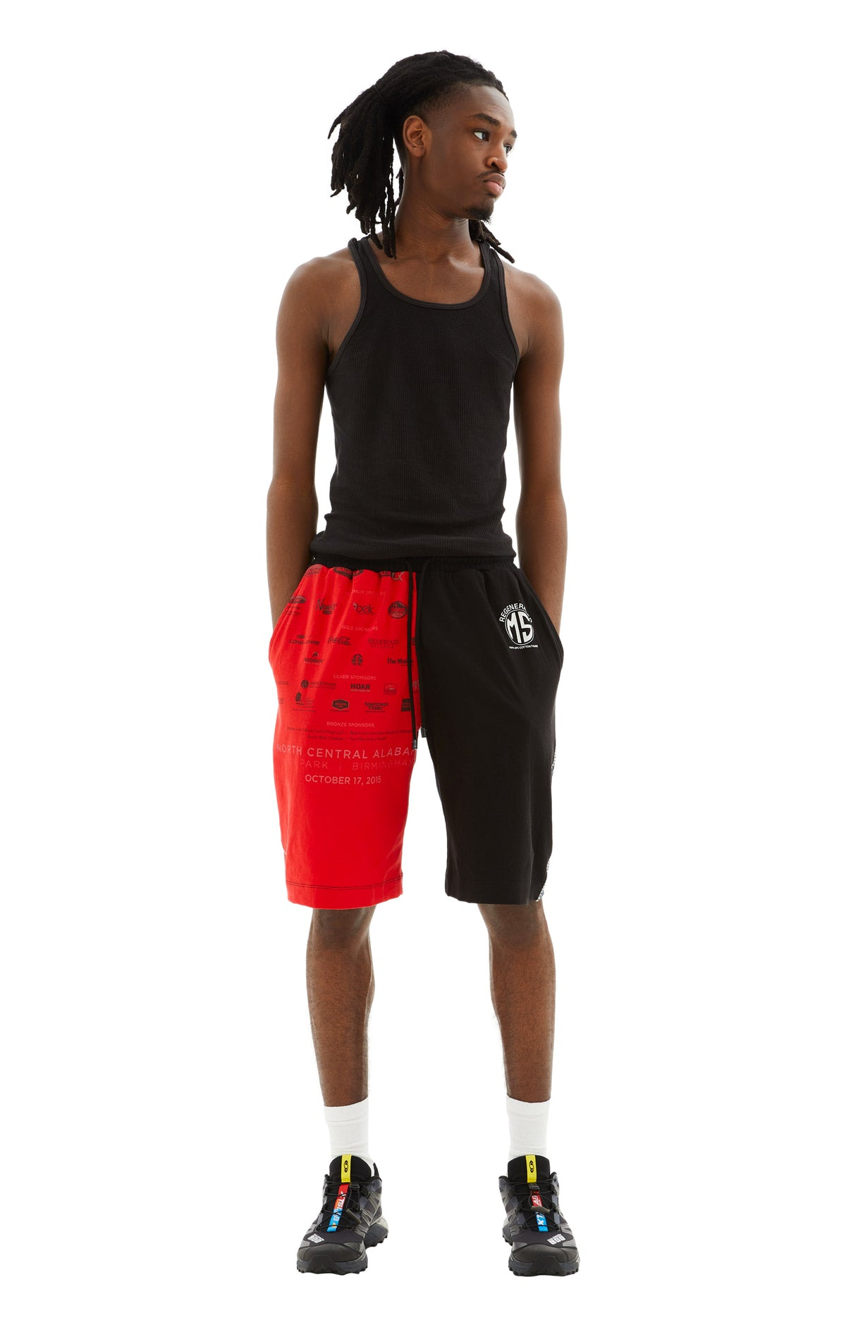 REGENERATED GRAPHIC T-SHIRT BERMUDAS (RED/BLACK) - 1