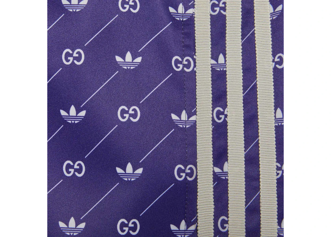 Gucci x adidas Trefoil Print Shorts Ivory/Blue - 2