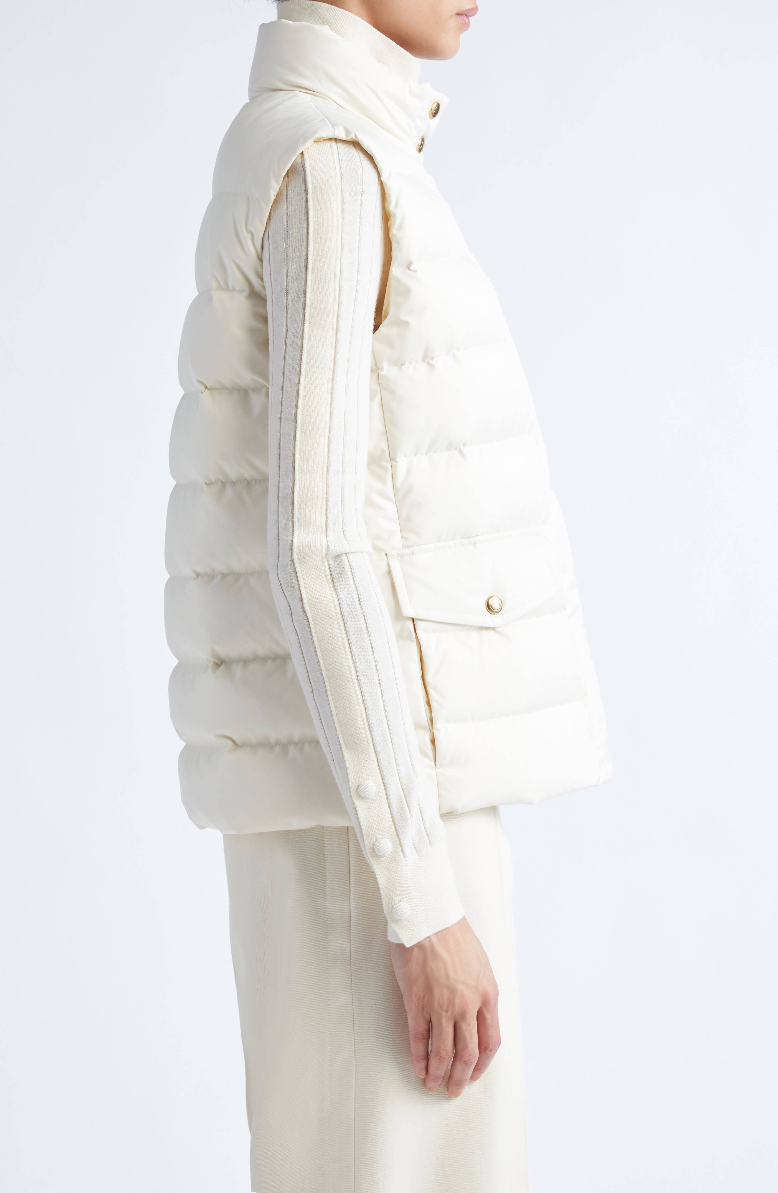 Moncler Besset Down Puffer Vest in Pale Ivory at Nordstrom - 4