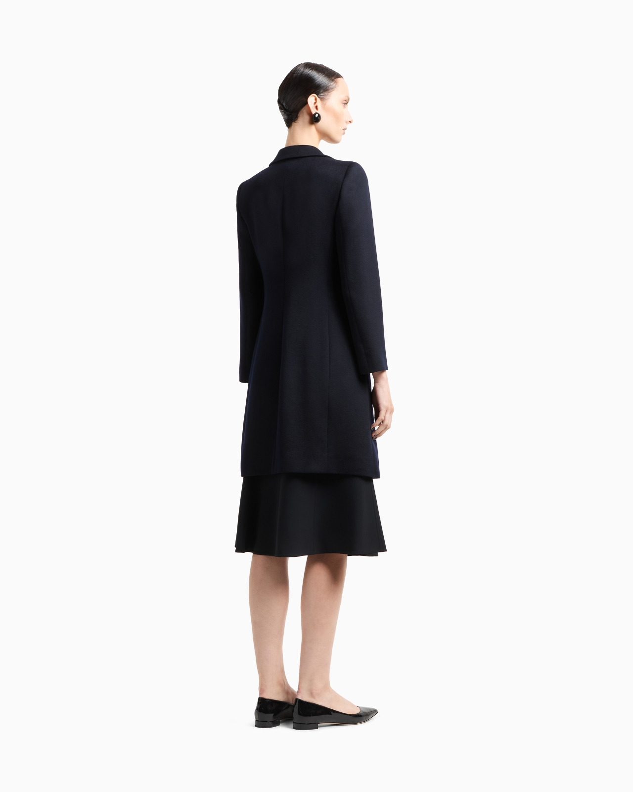 Pure cashmere single-breasted coat - 3