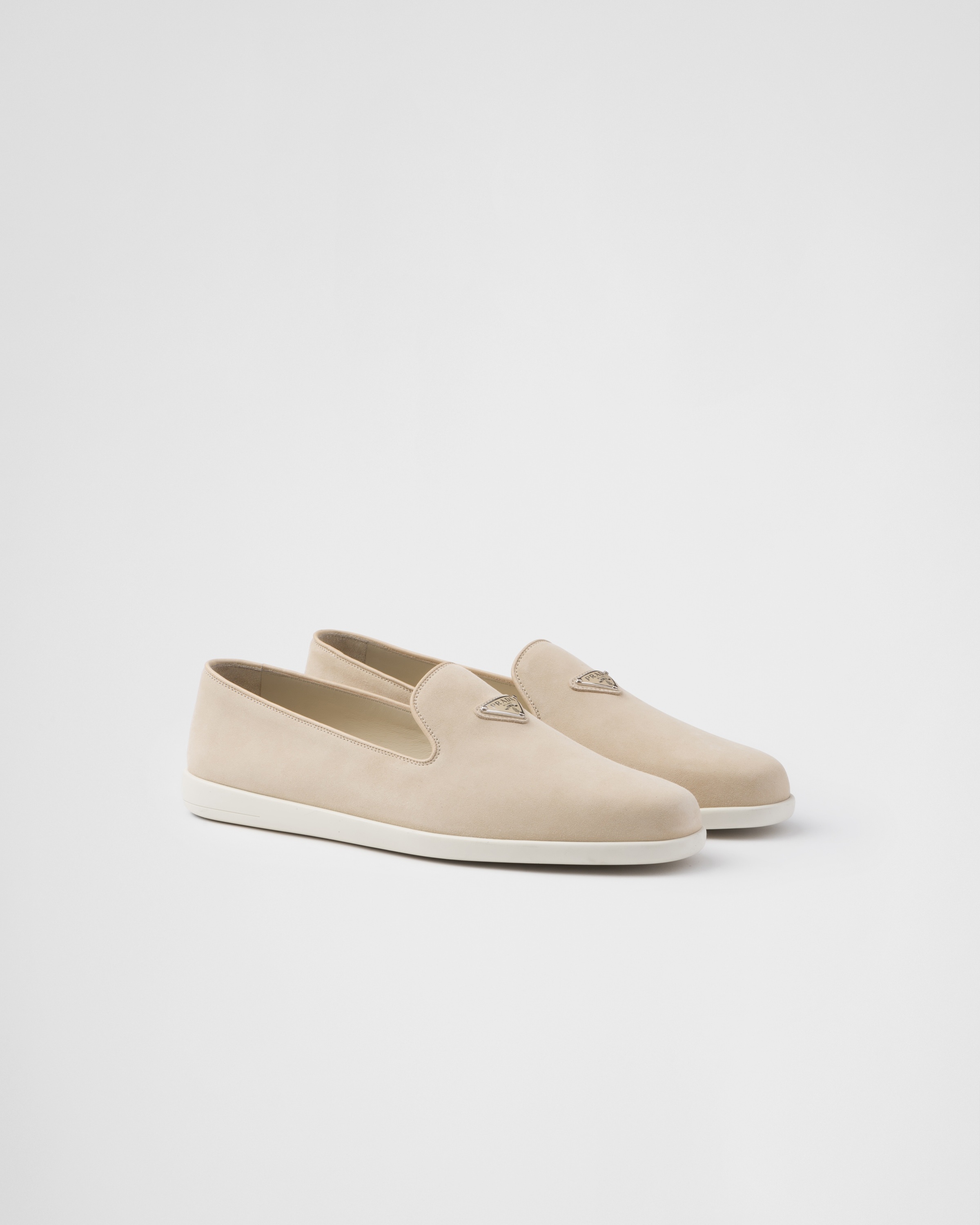 Suede calf leather slip-ons - 1