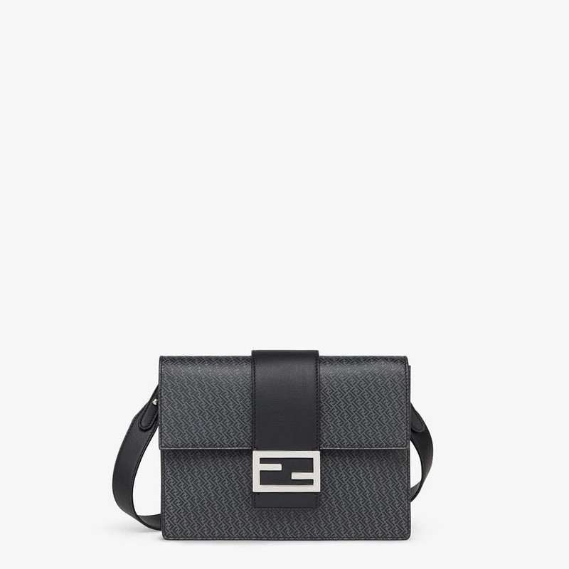 Dark gray leather bag 1