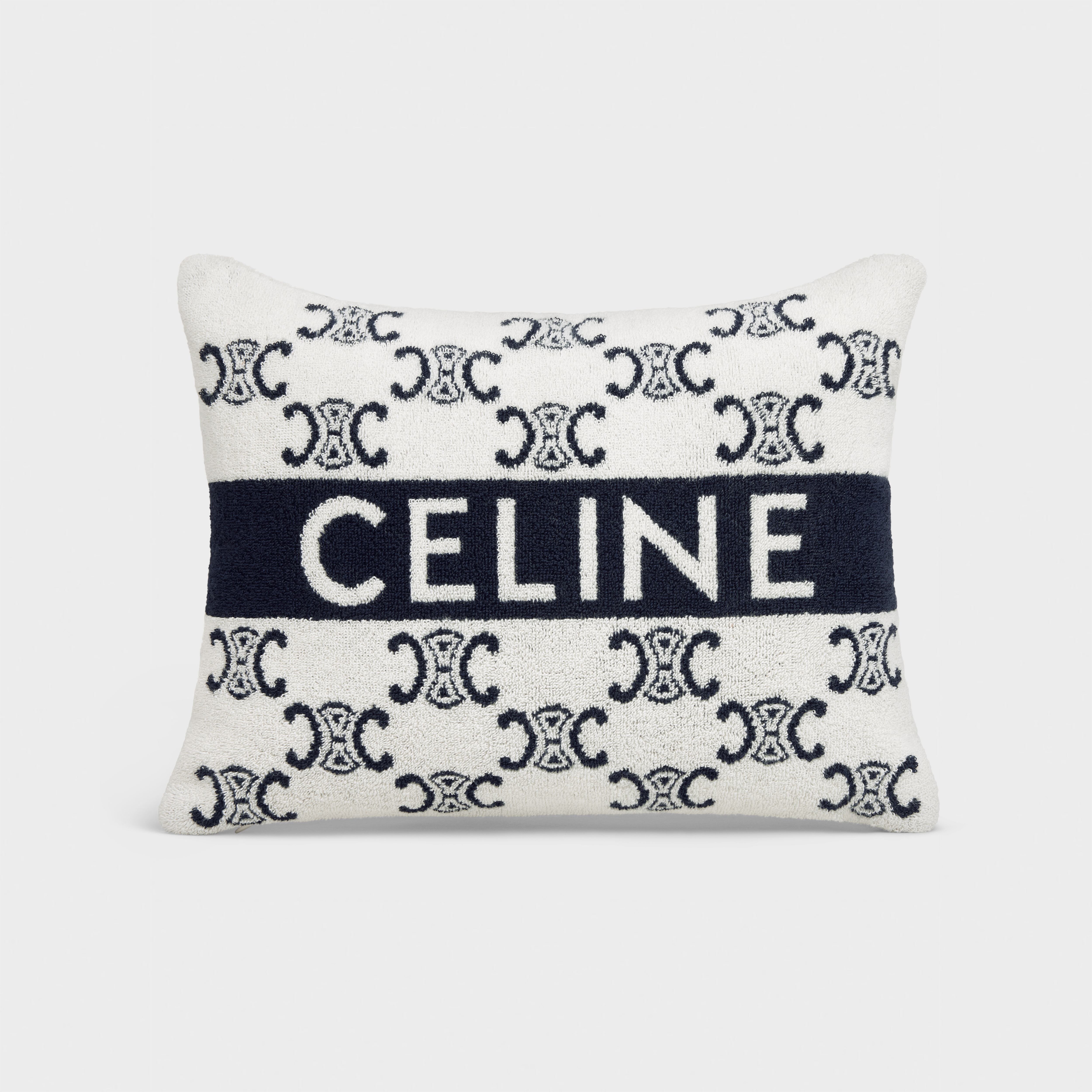 MONOGRAMMED TERRY COTTON BEACH CUSHION - 3