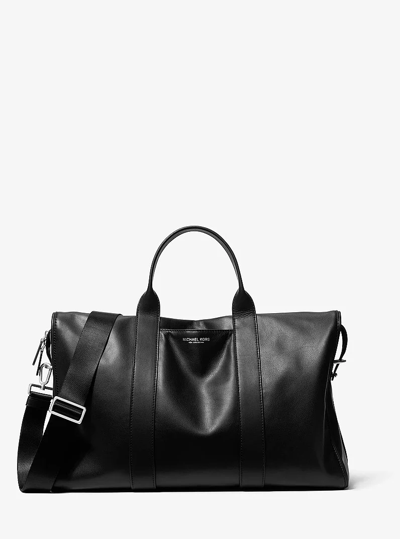 Nicholas Medium Leather Slouch Duffel Bag - 1