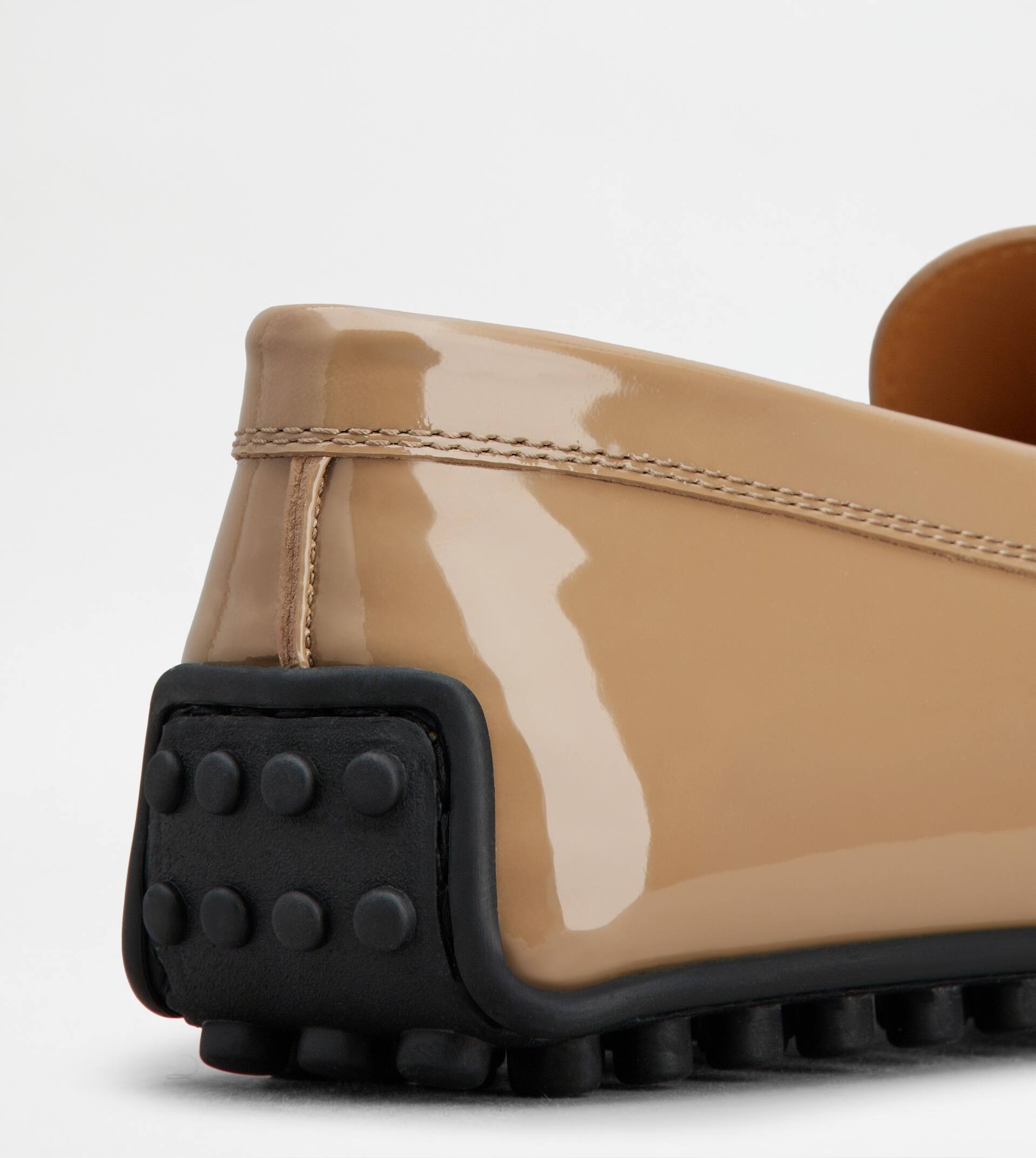 CITY GOMMINO DRIVING SHOES IN PATENT LEATHER - BROWN - 5