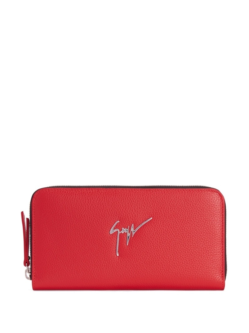 Paula logo-print leather wallet - 1