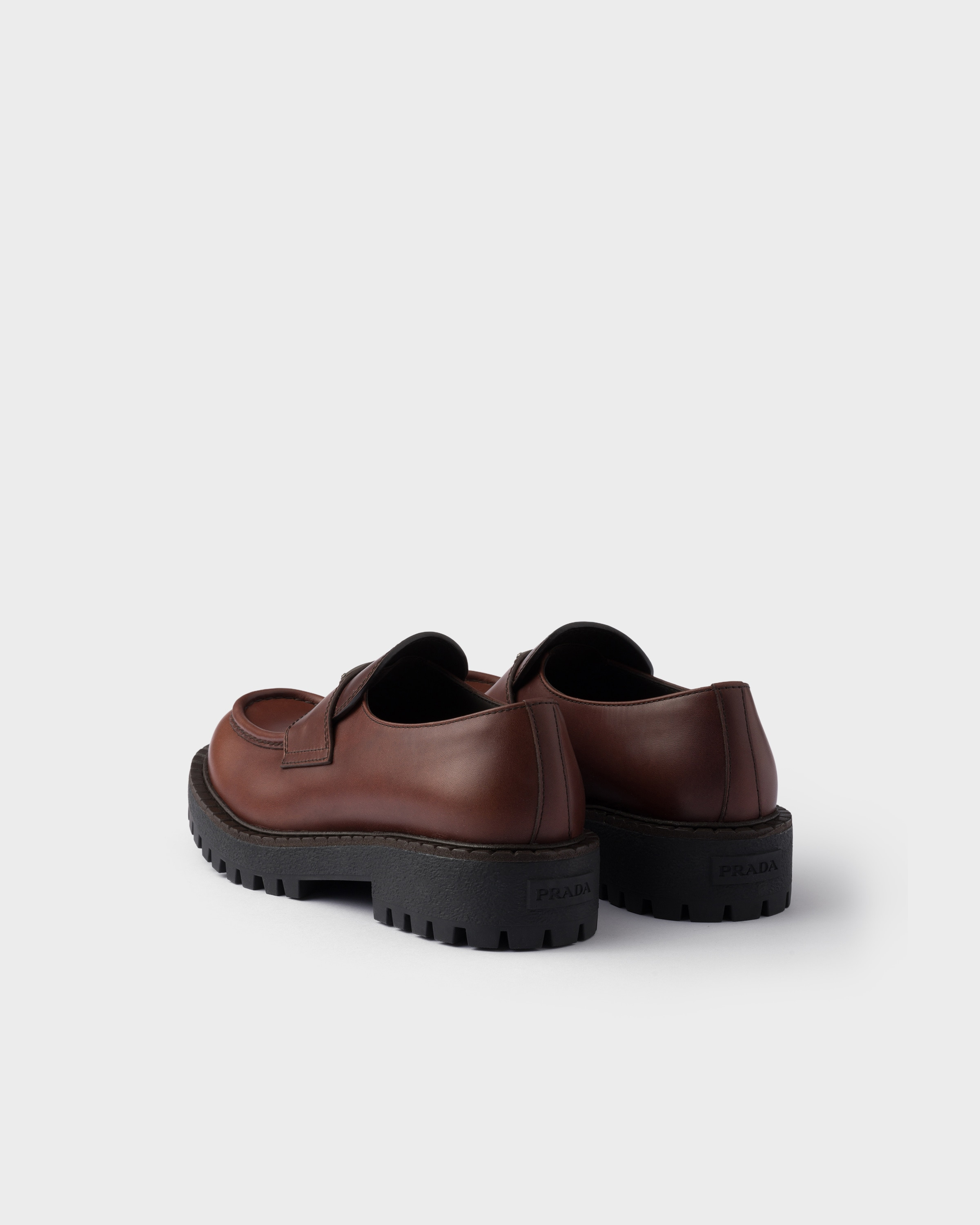 Brushed leather loafers - 5