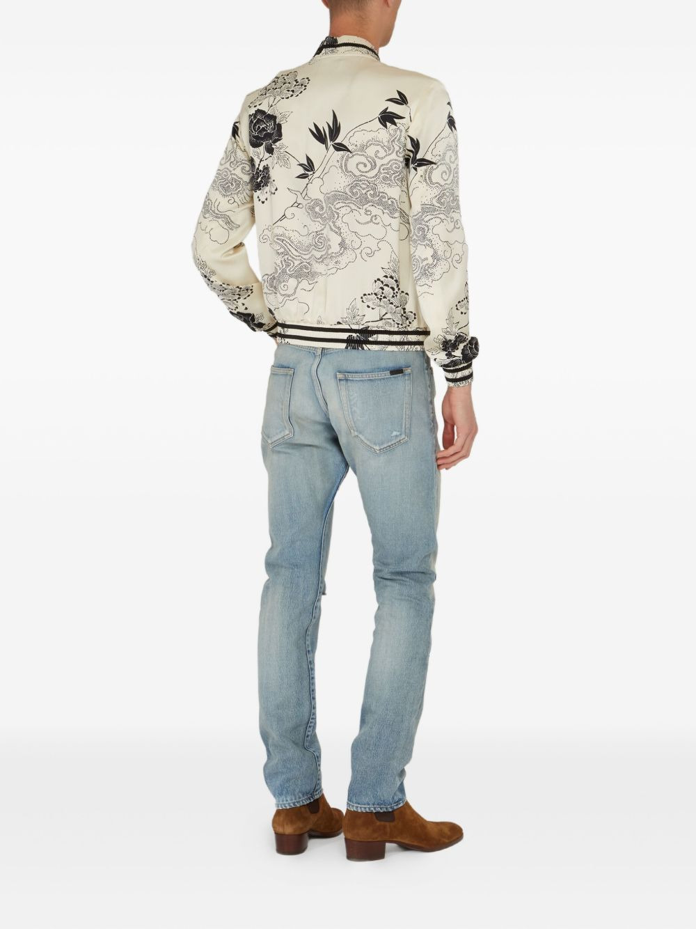 floral-print bomber jacket - 3