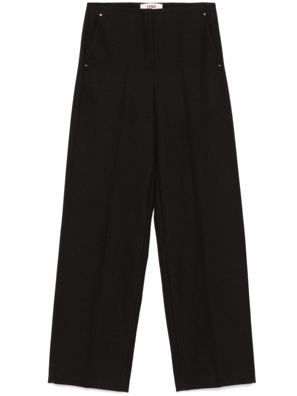 Wide leg wool trousers - 1