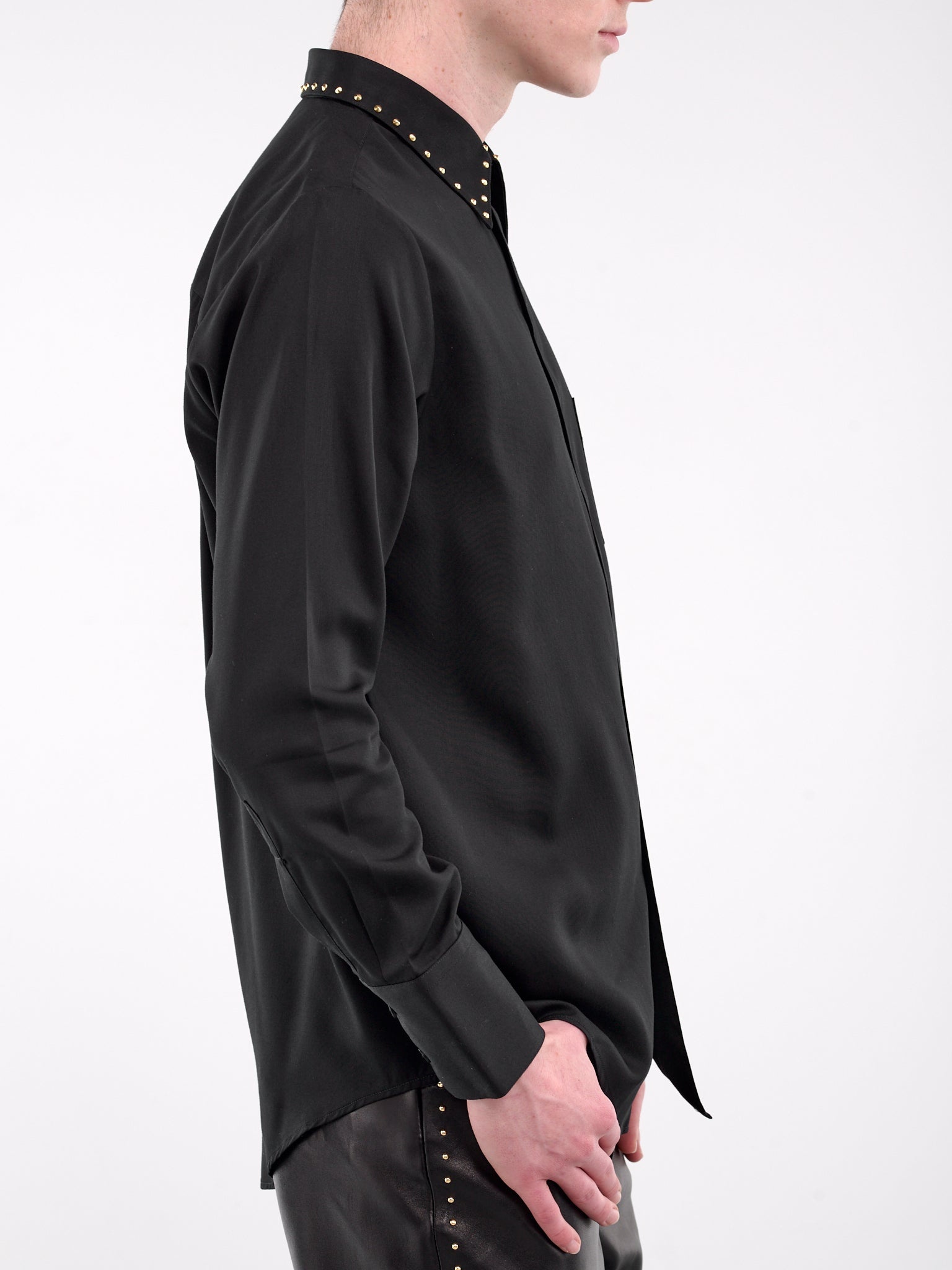 ERNEST W. BAKER Gold Studded Shirt | hlorenzo | REVERSIBLE