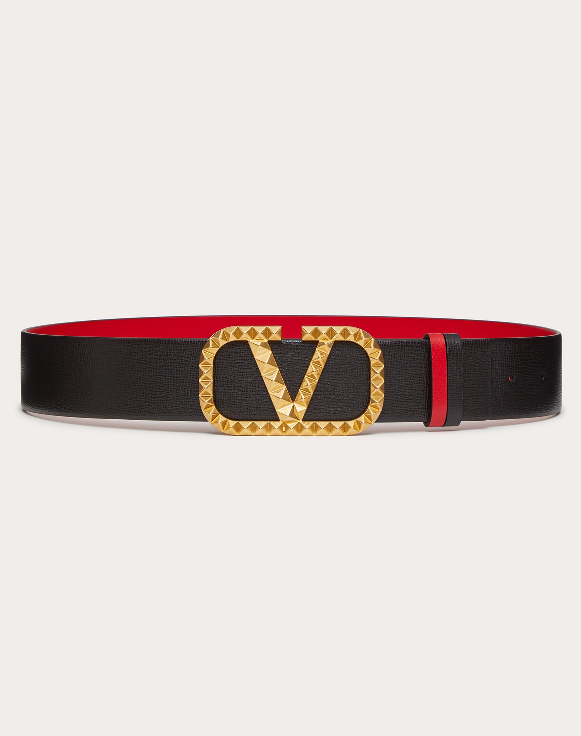 REVERSIBLE VLOGO SIGNATURE BELT IN GLOSSY CALFSKIN 40 MM